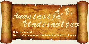 Anastasija Vladisavljev vizit kartica